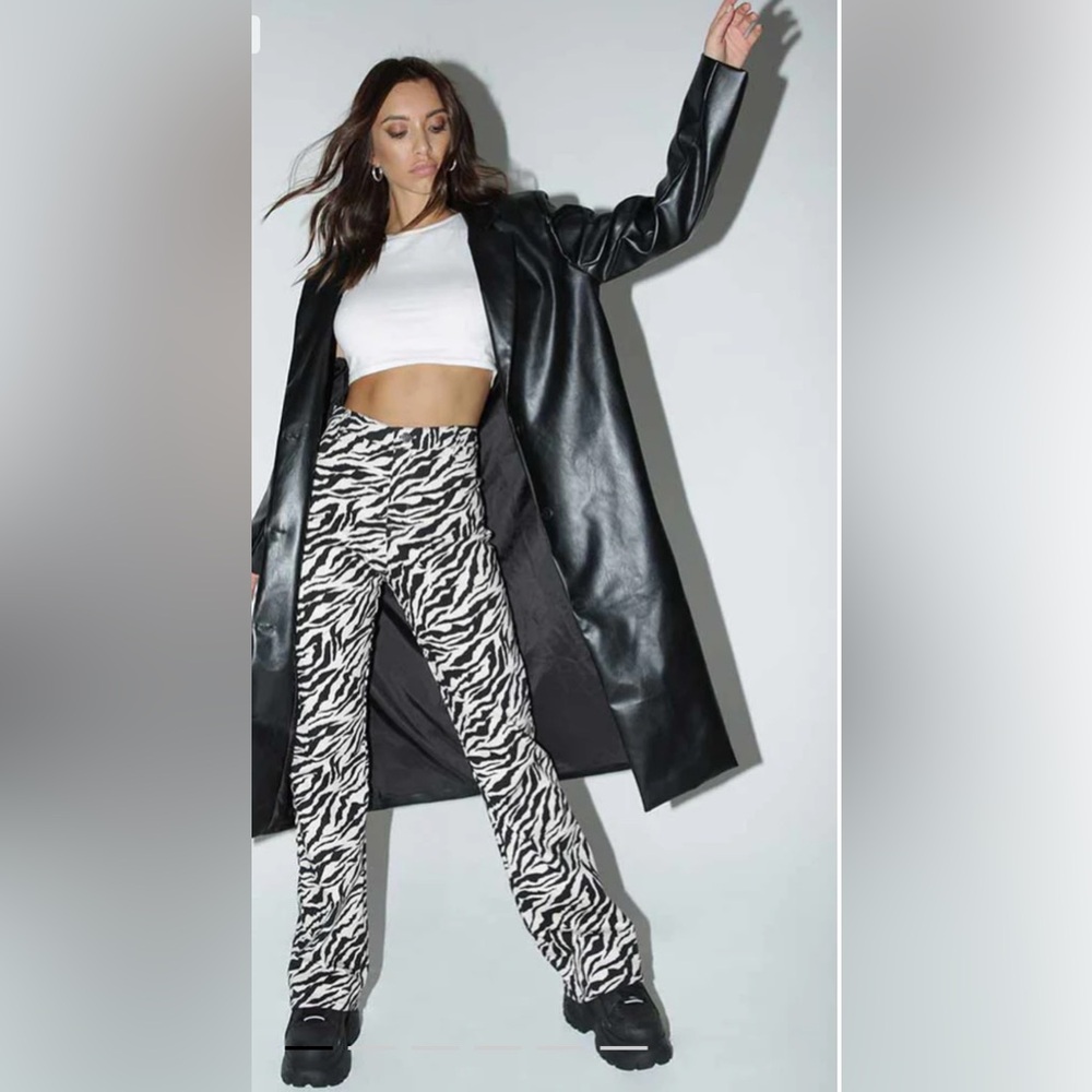 Motel ZOVEN TROUSER 90S ZEBRA BW